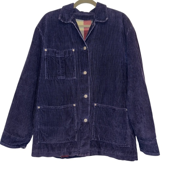 Guess Purple Corduroy Barn Chore Coat Jacket - Picture 1 of 11